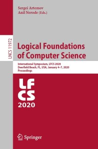 Immagine di copertina: Logical Foundations of Computer Science 9783030367541