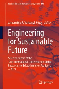 Cover image: Engineering for Sustainable Future 9783030368401