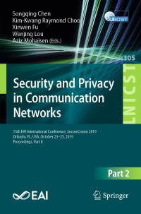 Imagen de portada: Security and Privacy in Communication Networks 9783030372309