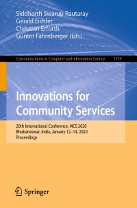 Immagine di copertina: Innovations for Community Services 9783030374839