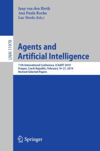 Cover image: Agents and Artificial Intelligence 9783030374938