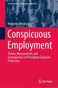 Cover image: Conspicuous Employment 9783030377007