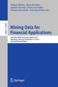 Imagen de portada: Mining Data for Financial Applications 9783030377199
