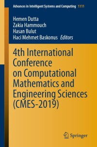Immagine di copertina: 4th International Conference on Computational Mathematics and Engineering Sciences (CMES-2019) 9783030391119
