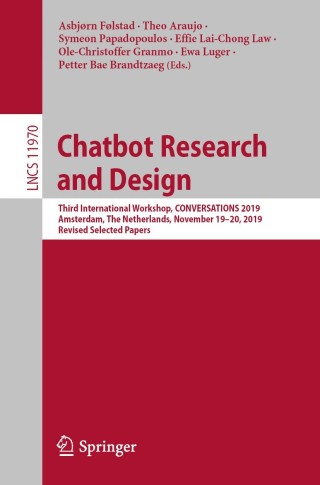 Cover image: Chatbot Research and Design 9783030395391