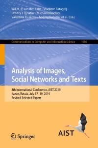 Cover image: Analysis of Images, Social Networks and Texts 1st edition 9783030395742