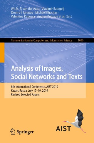 Cover image: Analysis of Images, Social Networks and Texts 1st edition 9783030395742