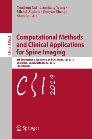 Cover image: Computational Methods and Clinical Applications for Spine Imaging 1st edition 9783030397517