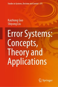 Titelbild: Error Systems: Concepts, Theory and Applications 9783030407599