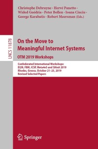 Cover image: On the Move to Meaningful Internet Systems: OTM 2019 Workshops 1st edition 9783030409067