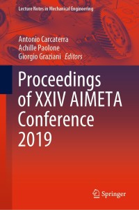 Imagen de portada: Proceedings of XXIV AIMETA Conference 2019 1st edition 9783030410568