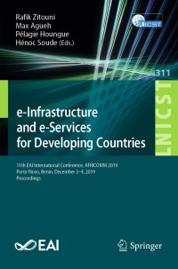 Imagen de portada: e-Infrastructure and e-Services for Developing Countries 1st edition 9783030415921