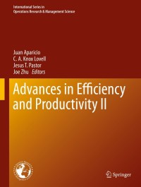 Cover image: Advances in Efficiency and Productivity II 1st edition 9783030416171