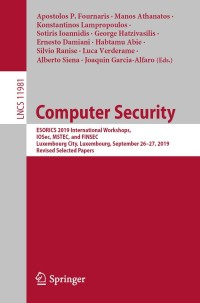 Immagine di copertina: Computer Security 1st edition 9783030420505