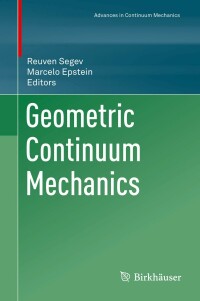 Cover image: Geometric Continuum Mechanics 1st edition 9783030426828