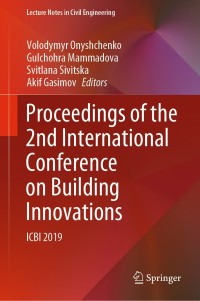 Imagen de portada: Proceedings of the 2nd International Conference on Building Innovations 1st edition 9783030429386