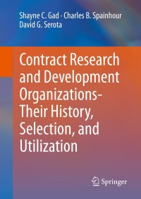 Cover image: Contract Research and Development Organizations-Their History, Selection, and Utilization 9783030430726