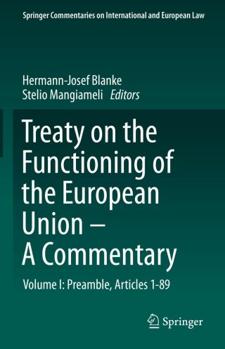 صورة الغلاف: Treaty on the Functioning of the European Union - A Commentary 9783030435097