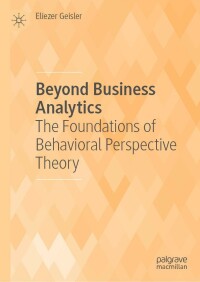Cover image: Beyond Business Analytics 9783030437176
