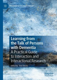 Cover image: Learning from the Talk of Persons with Dementia 1st edition 9783030439767