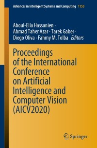 Immagine di copertina: Proceedings of the International Conference on Artificial Intelligence and Computer Vision (AICV2020) 1st edition 9783030442897