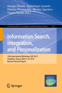 Titelbild: Information Search, Integration, and Personalization 1st edition 9783030449001