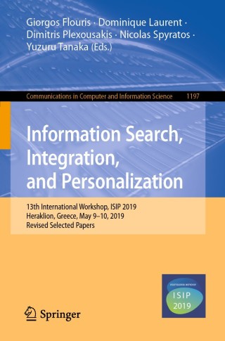 Cover image: Information Search, Integration, and Personalization 1st edition 9783030449001