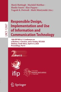 Cover image: Responsible Design, Implementation and Use of Information and Communication Technology 1st edition 9783030450014