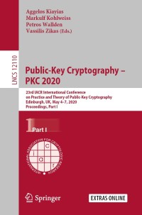 Imagen de portada: Public-Key Cryptography – PKC 2020 1st edition 9783030453749