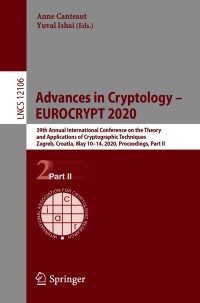 Cover image: Advances in Cryptology – EUROCRYPT 2020 1st edition 9783030457242