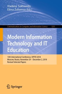 Imagen de portada: Modern Information Technology and IT Education 1st edition 9783030468958