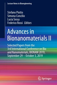 Imagen de portada: Advances in Bionanomaterials II 1st edition 9783030477042