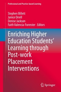 Imagen de portada: Enriching Higher Education Students' Learning through Post-work Placement Interventions 1st edition 9783030480615