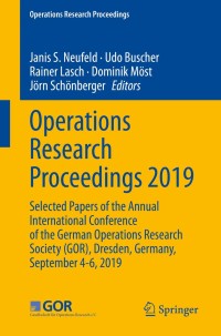 Cover image: Operations Research Proceedings 2019 1st edition 9783030484385