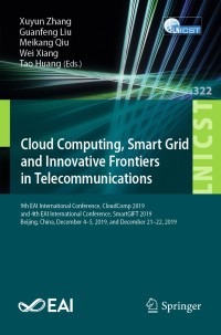 表紙画像: Cloud Computing, Smart Grid and Innovative Frontiers in Telecommunications 1st edition 9783030485139