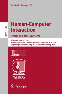 Cover image: Human-Computer Interaction. Design and User Experience 1st edition 9783030490584