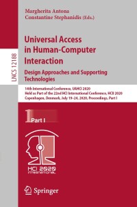 Omslagafbeelding: Universal Access in Human-Computer Interaction. Design Approaches and Supporting Technologies 1st edition 9783030492816