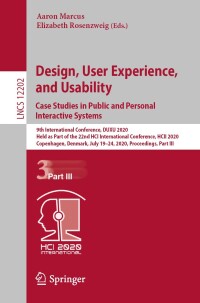 صورة الغلاف: Design, User Experience, and Usability. Case Studies in Public and Personal Interactive Systems 1st edition 9783030497569