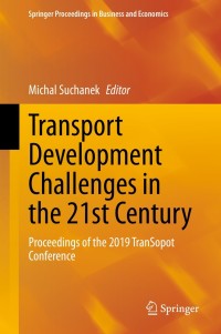 Cover image: Transport Development Challenges in the 21st Century 9783030500092