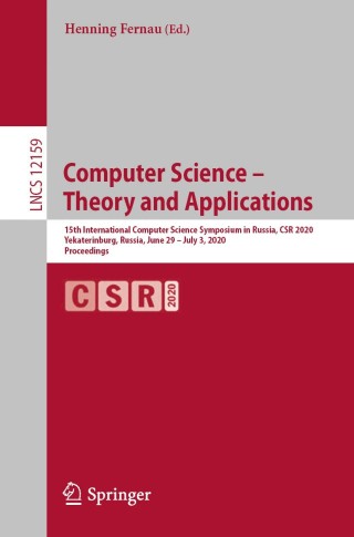 Imagen de portada: Computer Science – Theory and Applications 1st edition 9783030500252