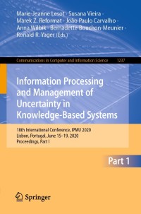 Cover image: Information Processing and Management of Uncertainty in Knowledge-Based Systems 1st edition 9783030501464