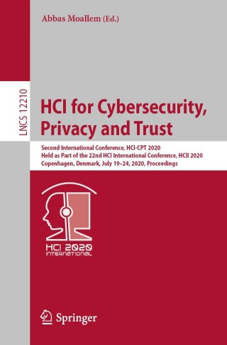 Imagen de portada: HCI for Cybersecurity, Privacy and Trust 1st edition 9783030503086
