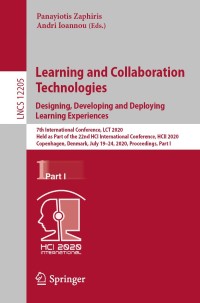Cover image: Learning and Collaboration Technologies. Designing, Developing and Deploying Learning Experiences 1st edition 9783030505127