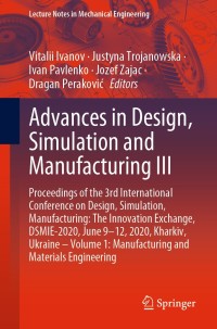 Cover image: Advances in Design, Simulation and Manufacturing III 1st edition 9783030507930