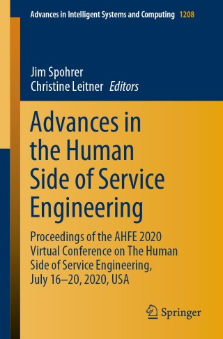 Cover image: Advances in the Human Side of Service Engineering 1st edition 9783030510565