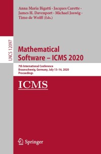 表紙画像: Mathematical Software – ICMS 2020 1st edition 9783030521998