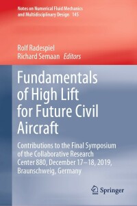 Cover image: Fundamentals of High Lift for Future Civil Aircraft 1st edition 9783030524289