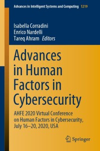 Cover image: Advances in Human Factors in Cybersecurity 1st edition 9783030525804