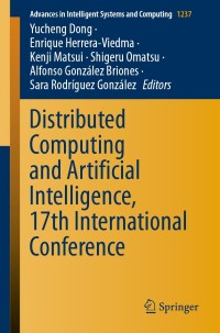 Imagen de portada: Distributed Computing and Artificial Intelligence, 17th International Conference 1st edition 9783030530358