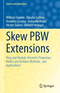 Imagen de portada: Skew PBW Extensions 9783030533779